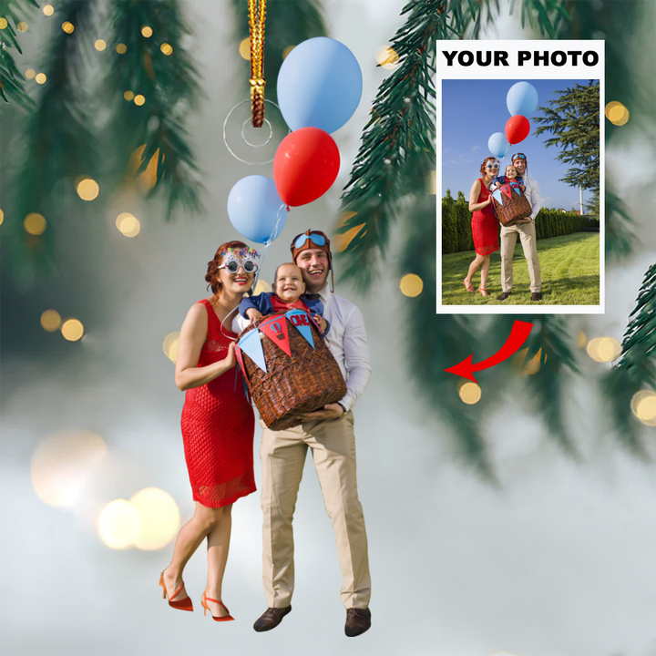 Personalized Photo Mica Ornament - Gift For Family - Family Christmas ARND037