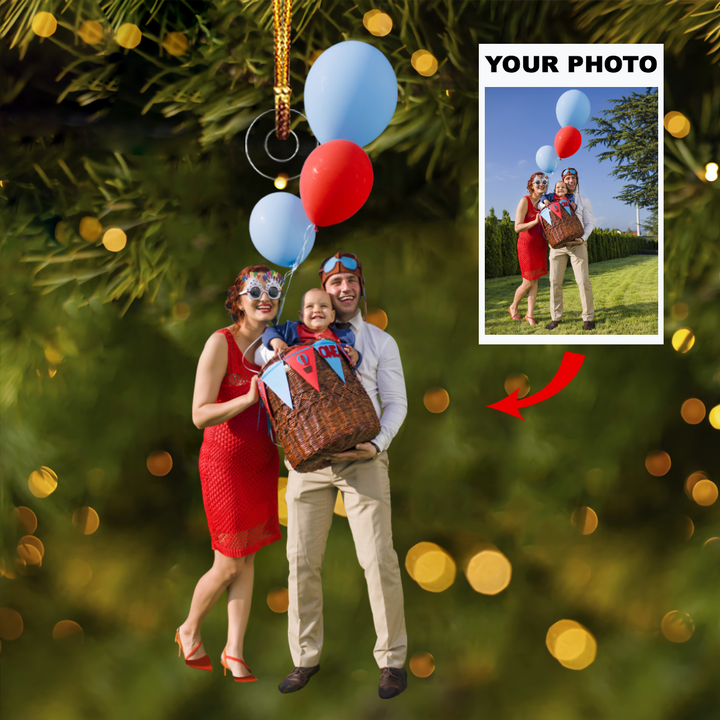 Personalized Photo Mica Ornament - Gift For Family - Family Christmas ARND037