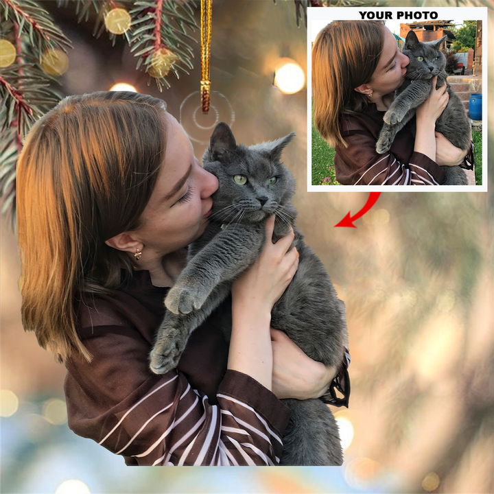 Personalized Photo Mica Ornament - Gift For Pet Lover - Customized Your Photo Ornament V20 ARND0014