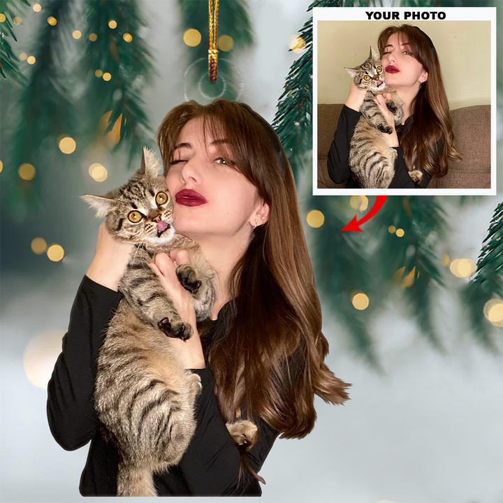 Personalized Photo Mica Ornament - Gift For Pet Lover - Customized Your Photo Ornament V20 ARND0014