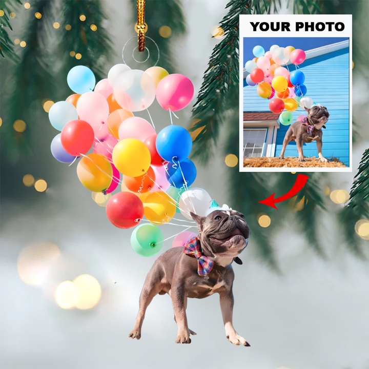 Personalized Photo Mica Ornament - Gift For Dog Lover - Customized Your Dog Christmas Photo ARND037