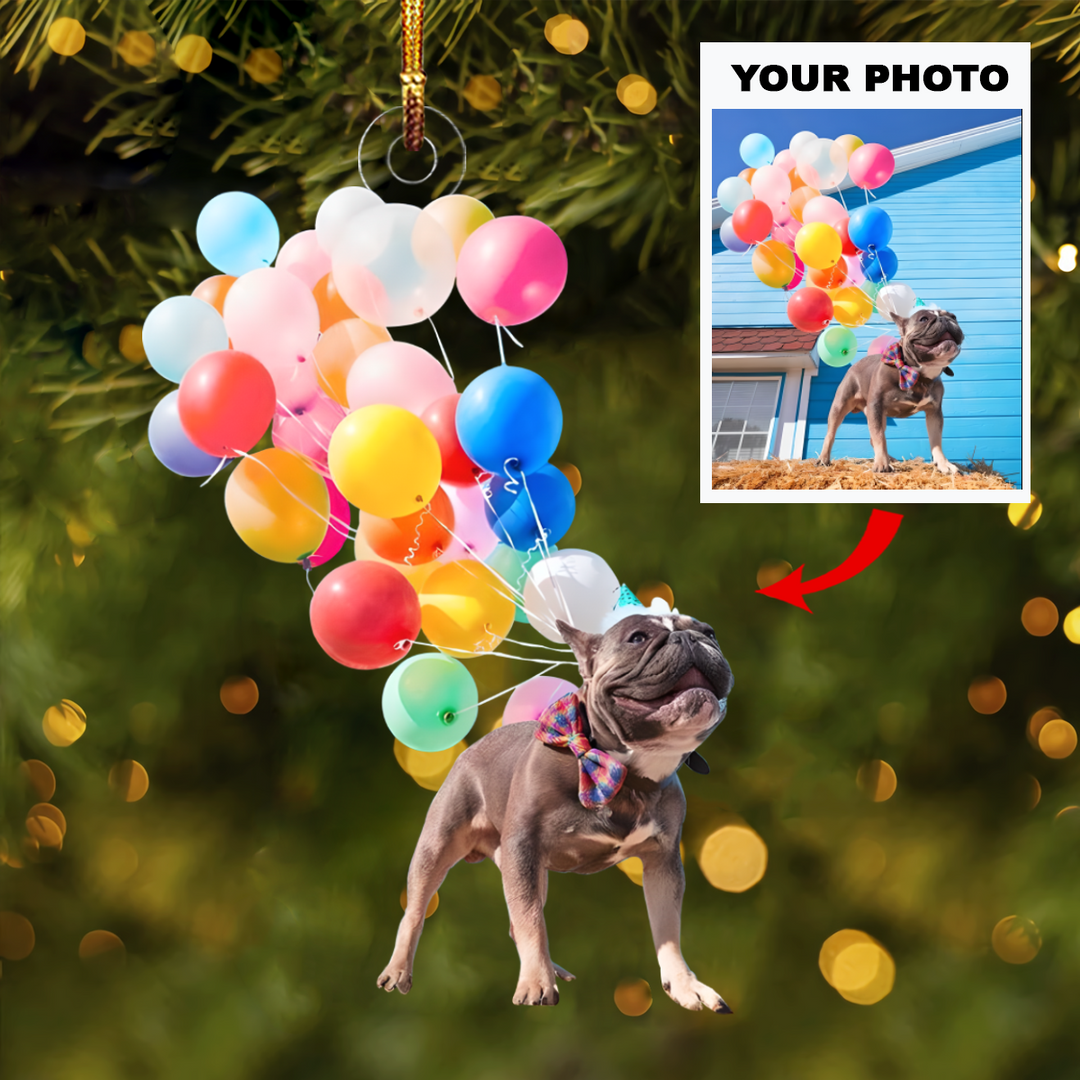 Personalized Photo Mica Ornament - Gift For Dog Lover - Customized Your Dog Christmas Photo ARND037