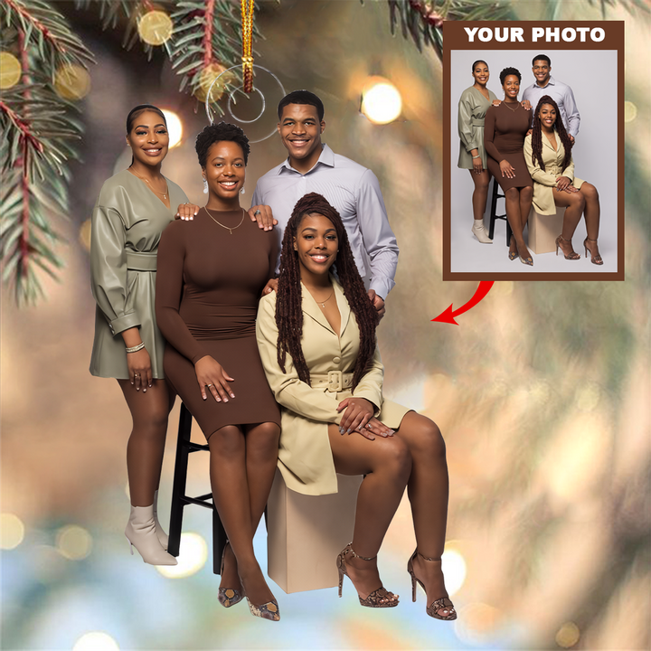 Personalized Photo Mica Ornament - Christmas Gift For Family Member, Friends -  Customized Your Photo Ornament