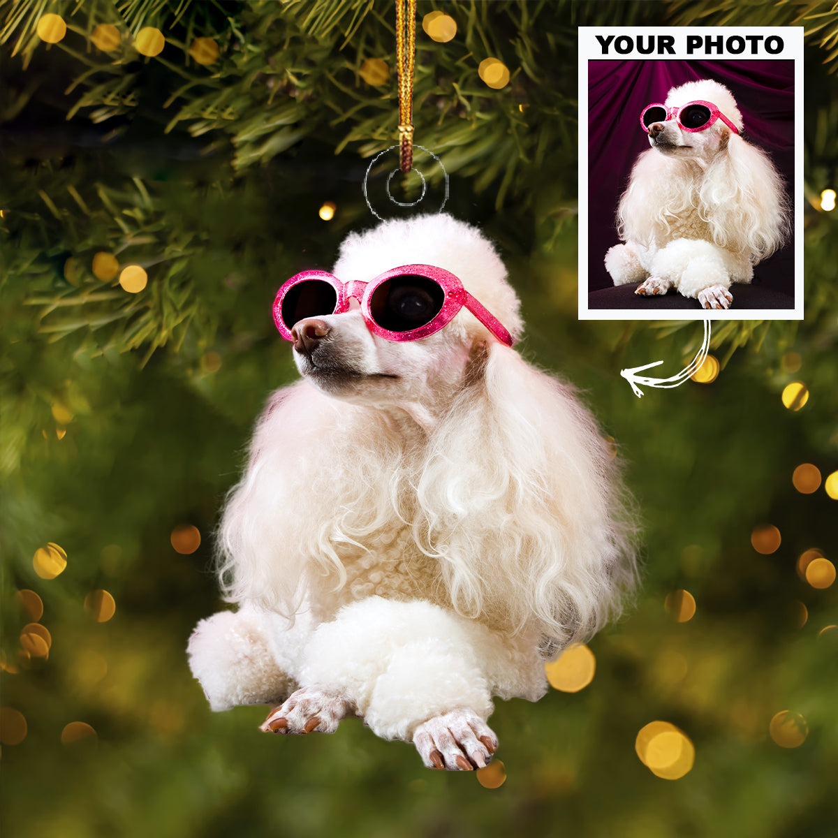 Personalized Photo Mica Ornament - Christmas, Birthday Gift For Family Member, Mom, Dad, Brother, Sister - Customized Your Photo Ornament V3