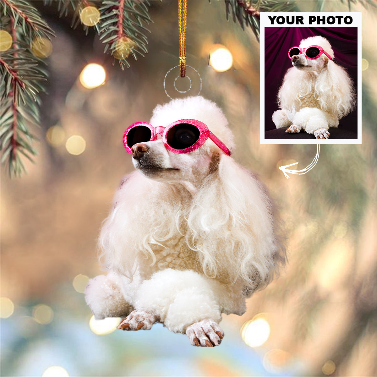 Personalized Photo Mica Ornament - Christmas, Birthday Gift For Family Member, Mom, Dad, Brother, Sister - Customized Your Photo Ornament V3