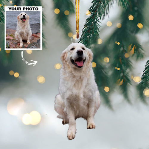 Custom Photo Ornament - Personalized Custom Photo Mica Ornament - Christmas Gift For Dog Mom, Dog Dad, Dog Lovers