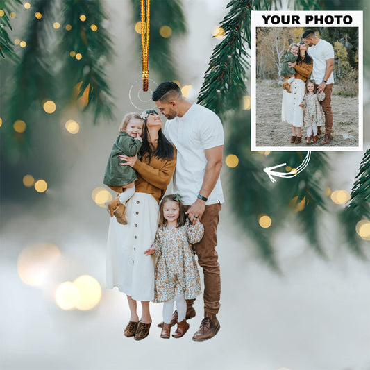 Personalized Photo Mica Ornament - Christmas Gift For Family Member, Friends -  Customized Your Photo Ornament Family Christmas
