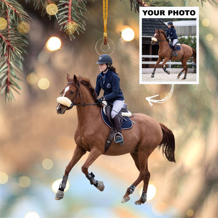 Personalized Photo Mica Ornament - Christmas Gift For Family Member, Friends -  Customized Your Photo Ornament Horse Ornament
