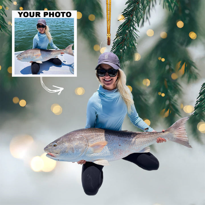 Personalized Photo Mica Ornament - Christmas Gift For Family Member, Friends -  Customized Your Photo Ornament Fishing Ornament