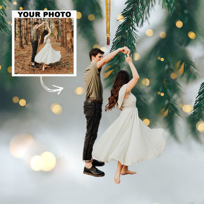 Personalized Photo Mica Ornament - Christmas Gift For Family Member, Friends -  Customized Your Photo Couple Ornament