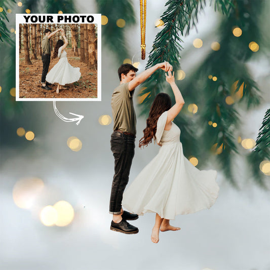 Personalized Photo Mica Ornament - Christmas Gift For Family Member, Friends -  Customized Your Photo Couple Ornament