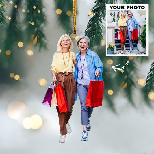 Personalized Photo Mica Ornament - Christmas Gift For Family Member, Friends -  Customized Your Photo Friend Ornament