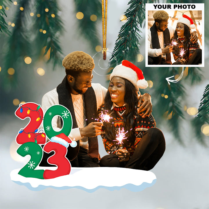 Christmas Family 2023 - Personalized Photo Mica Ornament - Christmas Gift For Family Members, Couple UPL0PD021