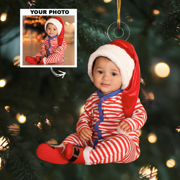 Baby First Christmas 2023 - Personalized Custom Photo Mica Ornament - Christmas Gift For Family Members, Mom, Dad