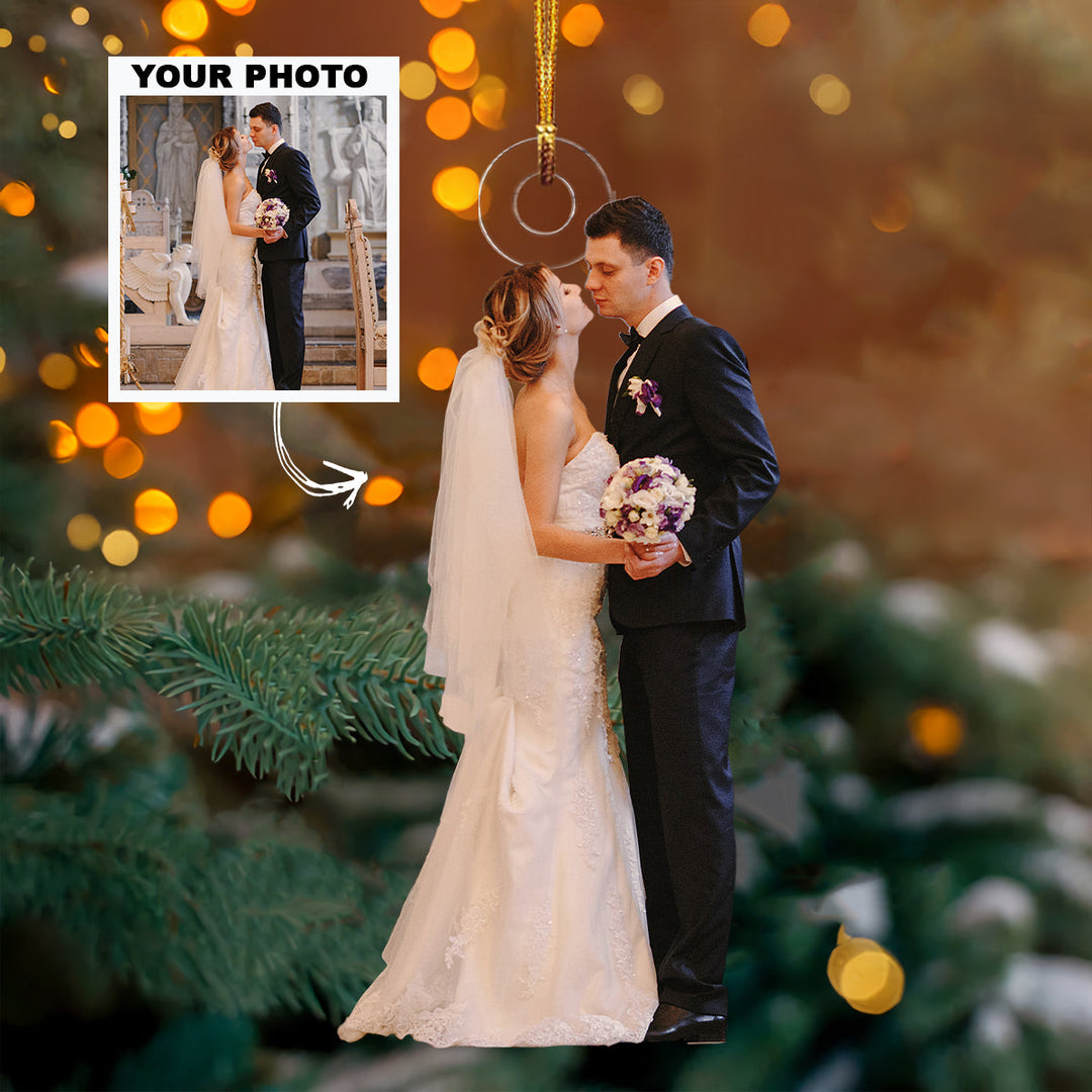 2024 Our Wedding - Personalized Custom Photo Mica Ornament - Christmas Gift For Couple, Family Members, Husband, Wife
