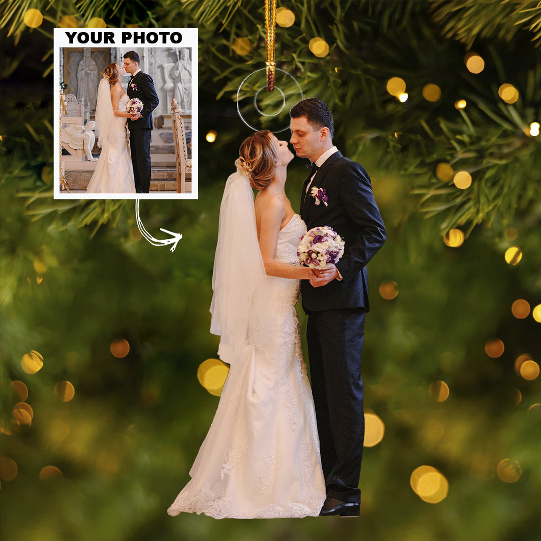 2024 Our Wedding - Personalized Custom Photo Mica Ornament - Christmas Gift For Couple, Family Members, Husband, Wife