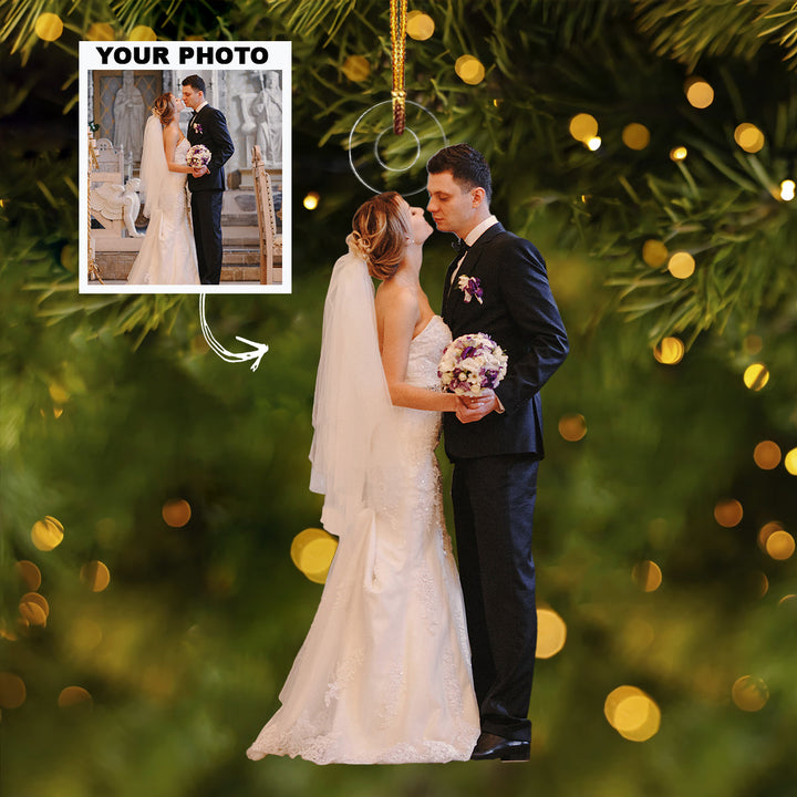 2024 Our Wedding - Personalized Custom Photo Mica Ornament - Christmas Gift For Couple, Family Members, Husband, Wife