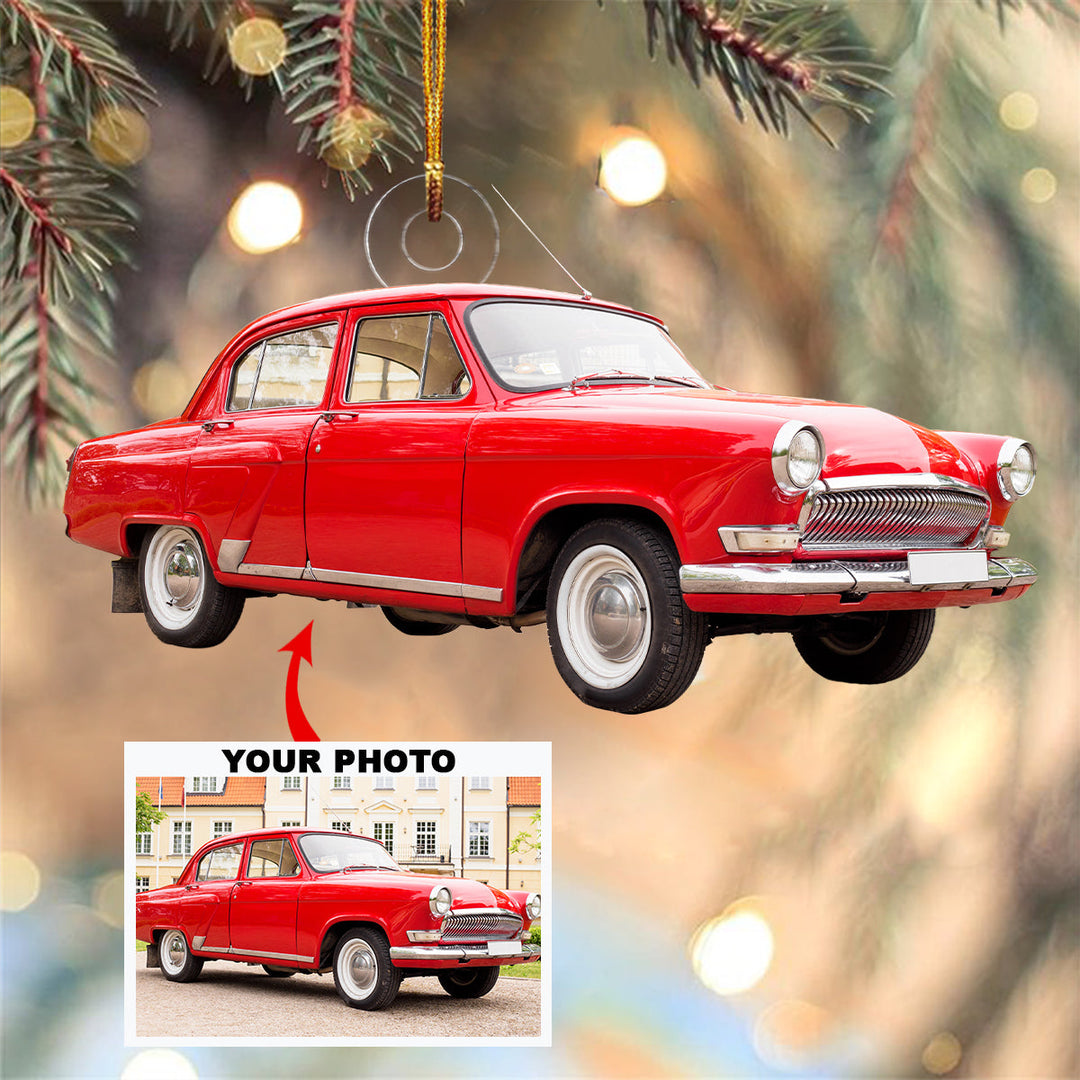 Love My Car - Personalized Custom Photo Mica Ornament - Christmas Gift For Family Members, Friends