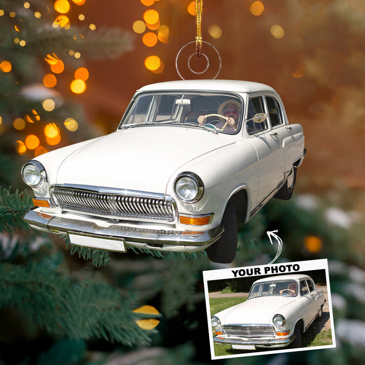 Love My Car - Personalized Custom Photo Mica Ornament - Christmas Gift For Family Members, Friends