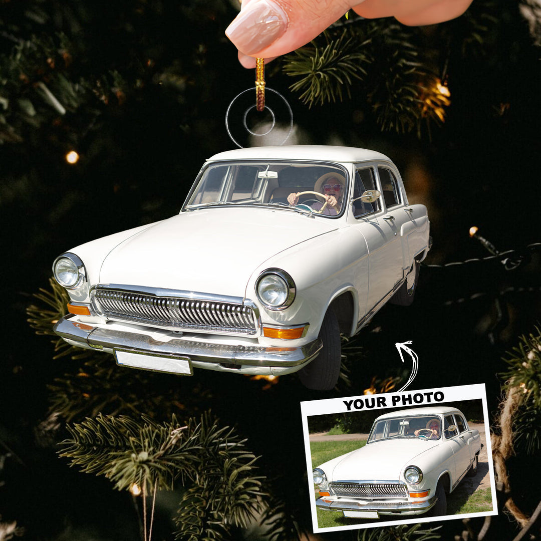 Love My Car - Personalized Custom Photo Mica Ornament - Christmas Gift For Family Members, Friends