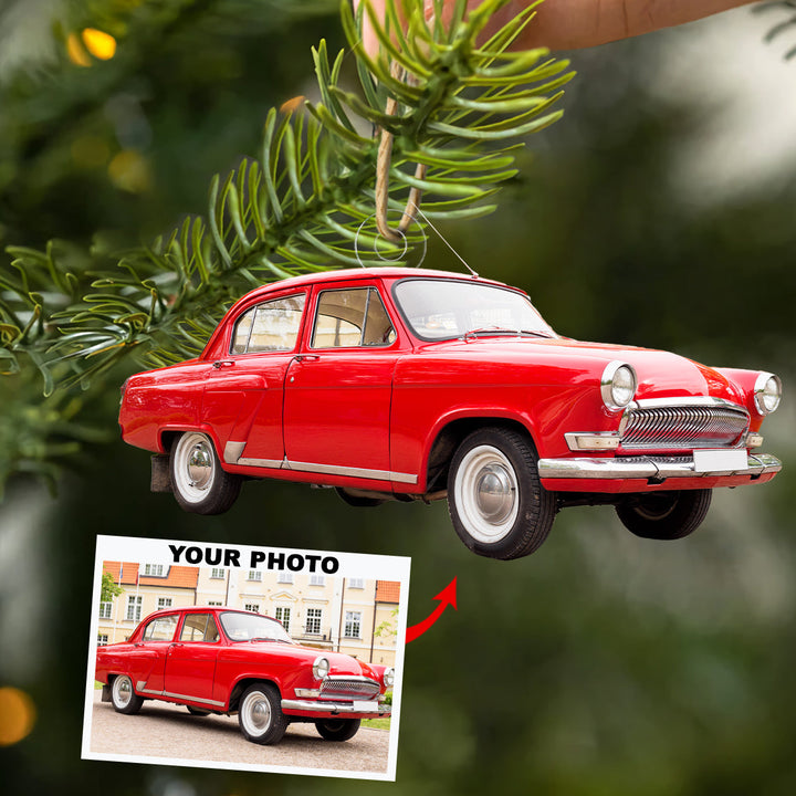Love My Car - Personalized Custom Photo Mica Ornament - Christmas Gift For Family Members, Friends