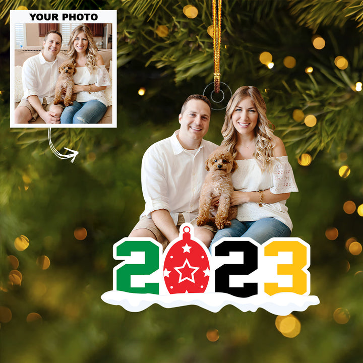 Christmas 2023 - Personalized Custom Photo Mica Ornament - Christmas Gift For Family, Family Members, Friends UPL0HT016