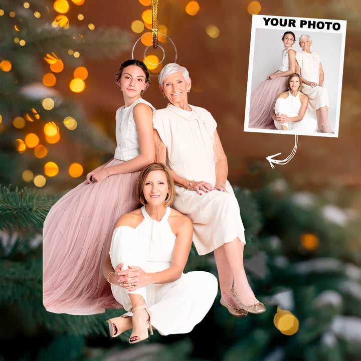 Best Mom Ever - Personalized Custom Photo Mica Ornament - Christmas Gift For Mom, Grandma