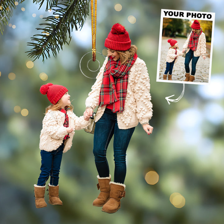 Best Mom Ever - Personalized Custom Photo Mica Ornament - Christmas Gift For Mom, Grandma