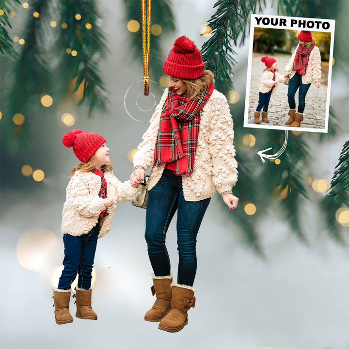 Best Mom Ever - Personalized Custom Photo Mica Ornament - Christmas Gift For Mom, Grandma