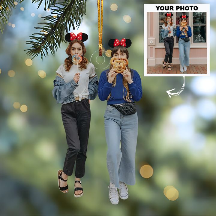 Hanging Out At The Park - Personalized Photo Mica Ornament - Customized Your Photo Ornament - Christmas Gift For Friends, Family Members