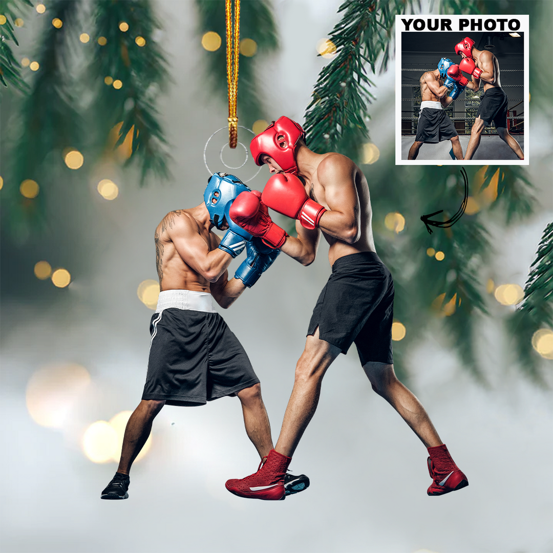 Boxing - Personalized Photo Mica Ornament - Customized Your Photo Ornament - Christmas Gift For Boxers, Boxing Lovers, Friends