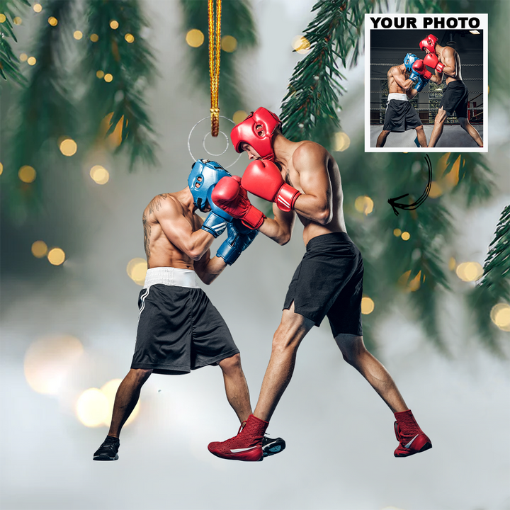 Boxing - Personalized Photo Mica Ornament - Customized Your Photo Ornament - Christmas Gift For Boxers, Boxing Lovers, Friends