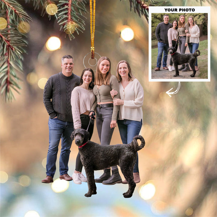 Customized Photo Ornament Love This Family - Personalized Photo Mica Ornament - Christmas Gift For Family Members