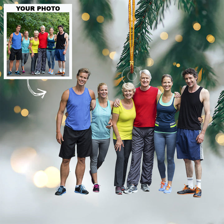 Marathon Ornament - Personalized Custom Photo Mica Ornament - Christmas Gift For Marathon Lovers, Running Lovers, Family Members