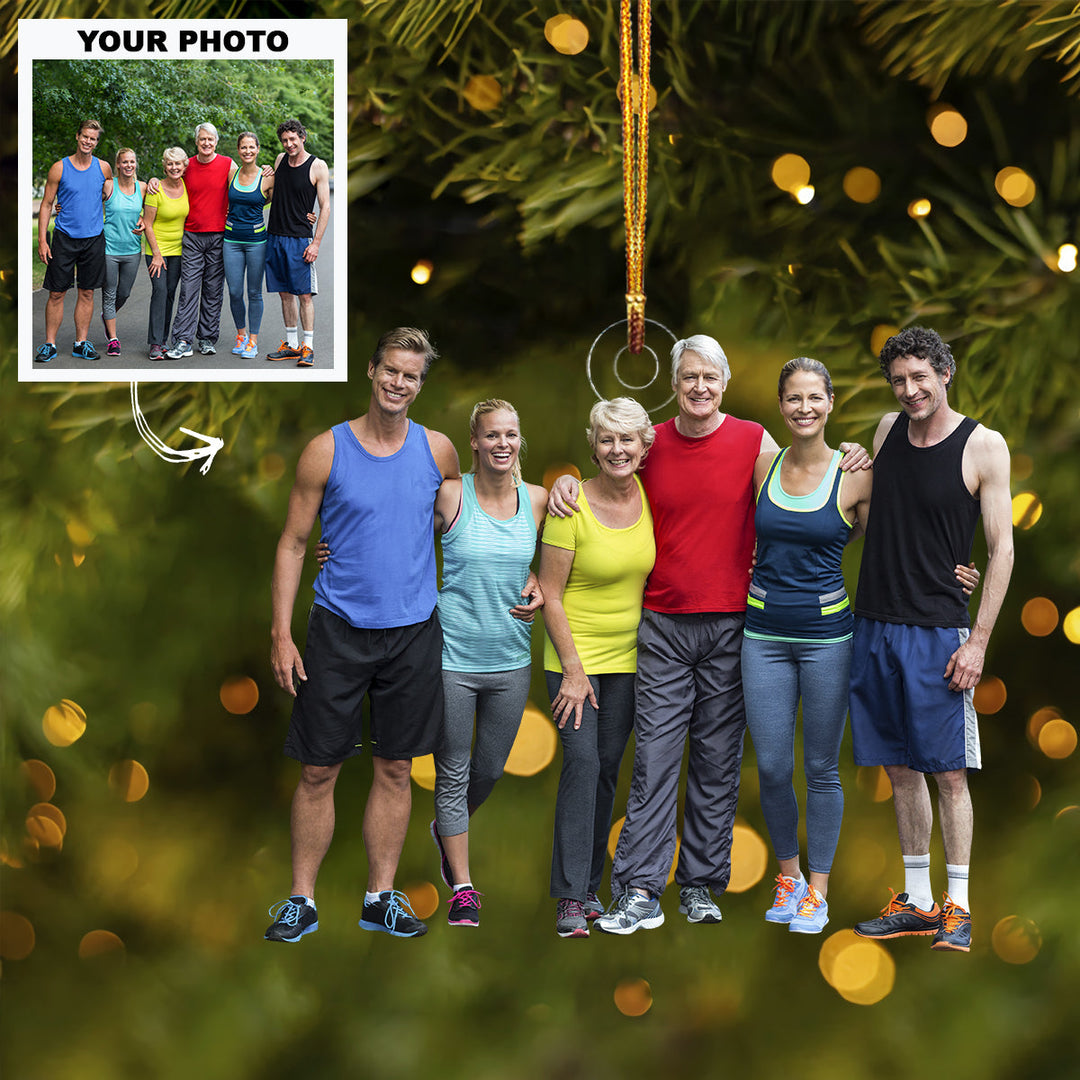 Marathon Ornament - Personalized Custom Photo Mica Ornament - Christmas Gift For Marathon Lovers, Running Lovers, Family Members