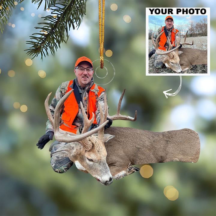 Customized Photo Ornament It's Hunting Season - Personalized Photo Mica Ornament - Christmas Gift For Hunting Lovers, Hunter