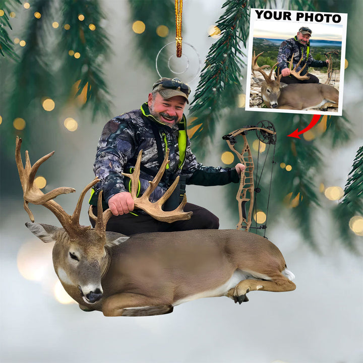 Customized Photo Ornament It's Hunting Season - Personalized Photo Mica Ornament - Christmas Gift For Hunting Lovers, Hunter