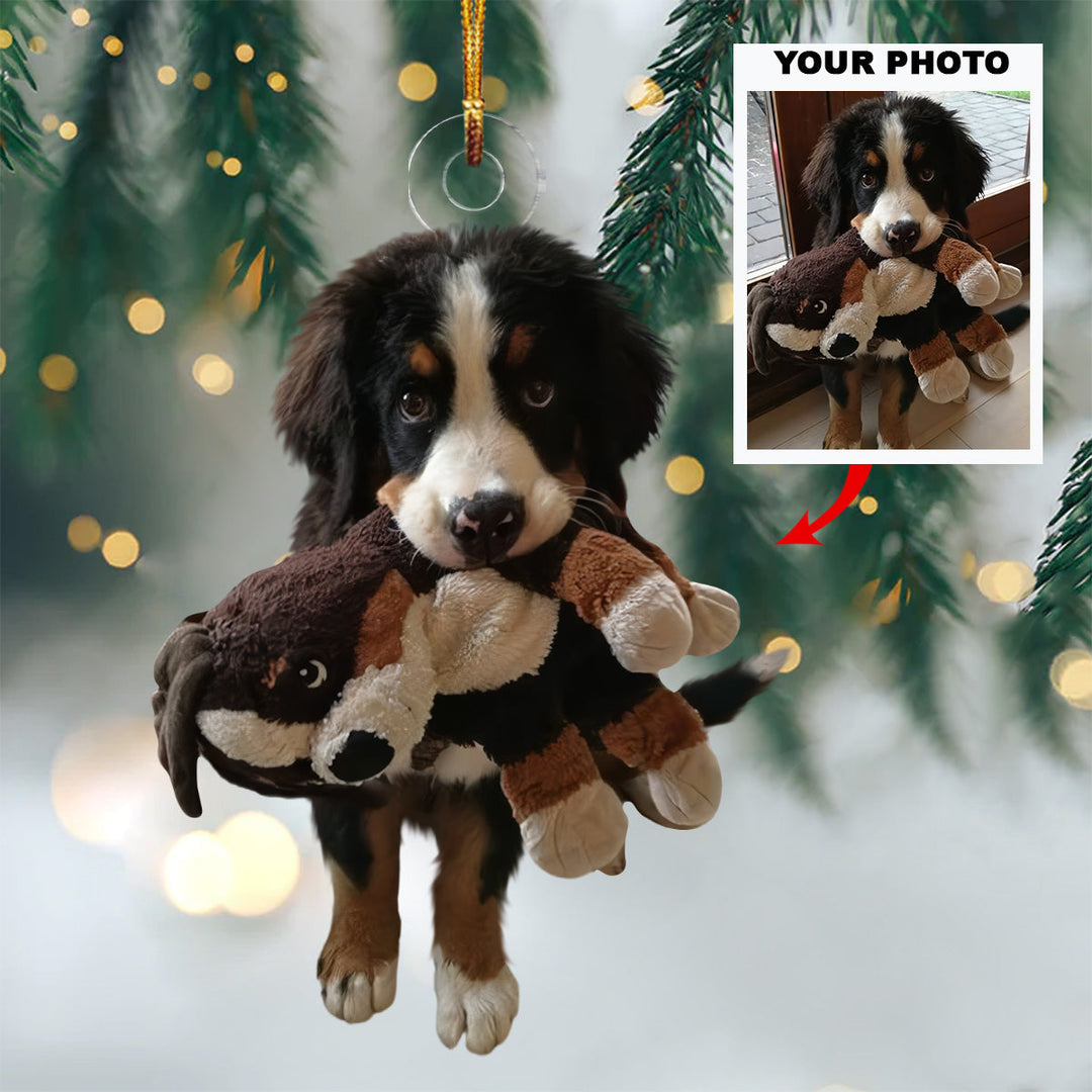 Customized Photo Ornament Christmas Pet - Personalized Photo Mica Ornament - Christmas Gift For Pet Lovers