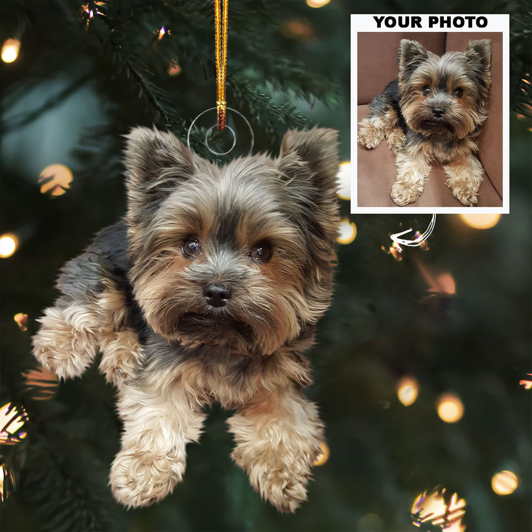 Customized Photo Ornament Christmas Pet - Personalized Photo Mica Ornament - Christmas Gift For Pet Lovers, Dog Lovers