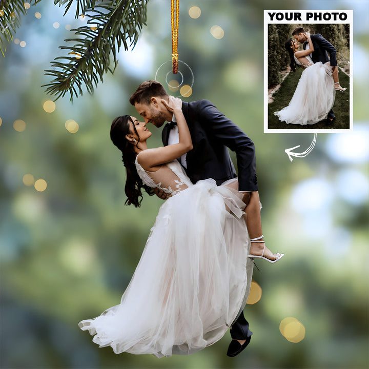 Officially Yours - Personalized Photo Mica Ornament - Customized Your Photo Ornament - Christmas Gift For Couples, Wife, Husband