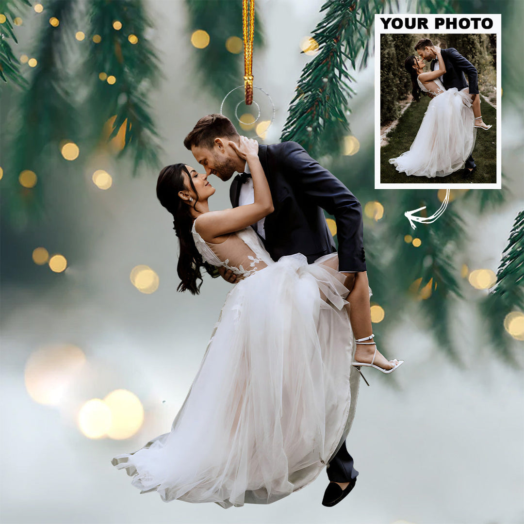 Officially Yours - Personalized Photo Mica Ornament - Customized Your Photo Ornament - Christmas Gift For Couples, Wife, Husband