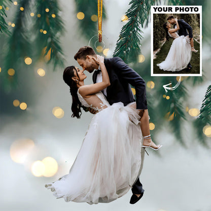 Officially Yours - Personalized Photo Mica Ornament - Customized Your Photo Ornament - Christmas Gift For Couples, Wife, Husband
