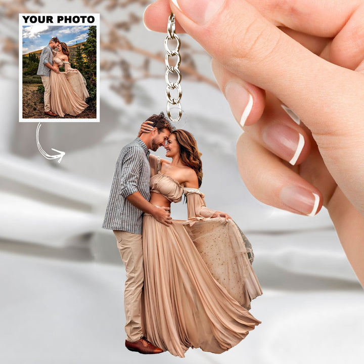 Customized Photo Keychain - Valentine Gift For Couple, Boyfriend, Girlfriend UPL0HD054