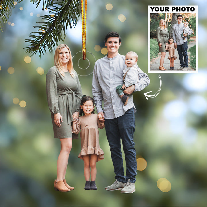 Custom Photo This Is Us - Personalized Photo Mica Ornament - Christmas Gift For Family Members