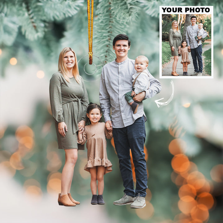 Custom Photo This Is Us - Personalized Photo Mica Ornament - Christmas Gift For Family Members