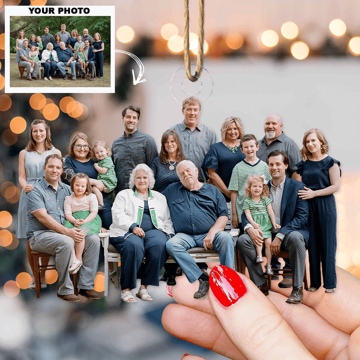 Best Christmas Ever - Personalized Photo Mica Ornament - Christmas Gift For Family Members