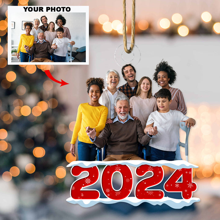 2024 Christmas Custom Photo - Personalized Photo Mica Ornament - Christmas Gift For Family Members UPL0PD041