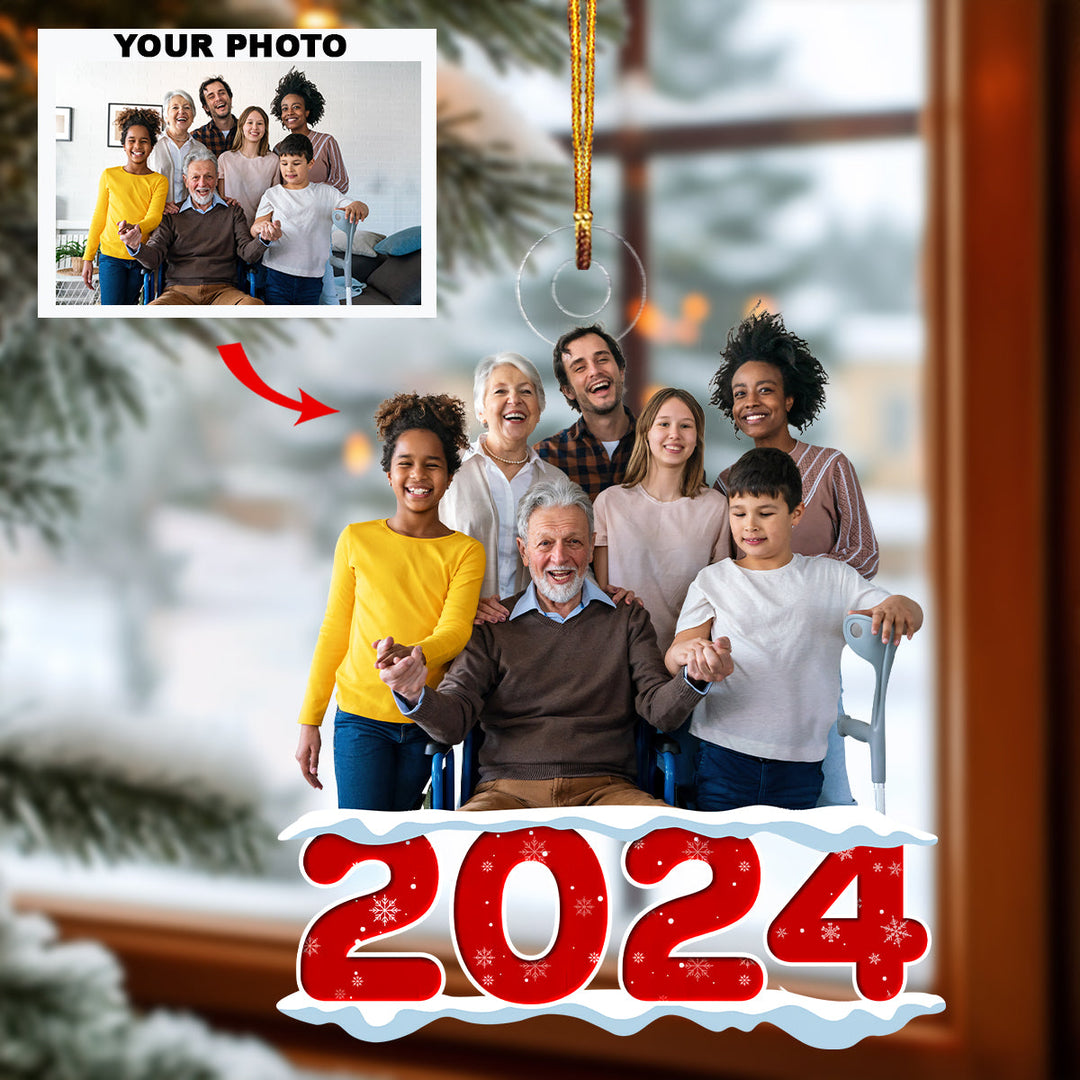 2024 Christmas Custom Photo - Personalized Photo Mica Ornament - Christmas Gift For Family Members UPL0PD041