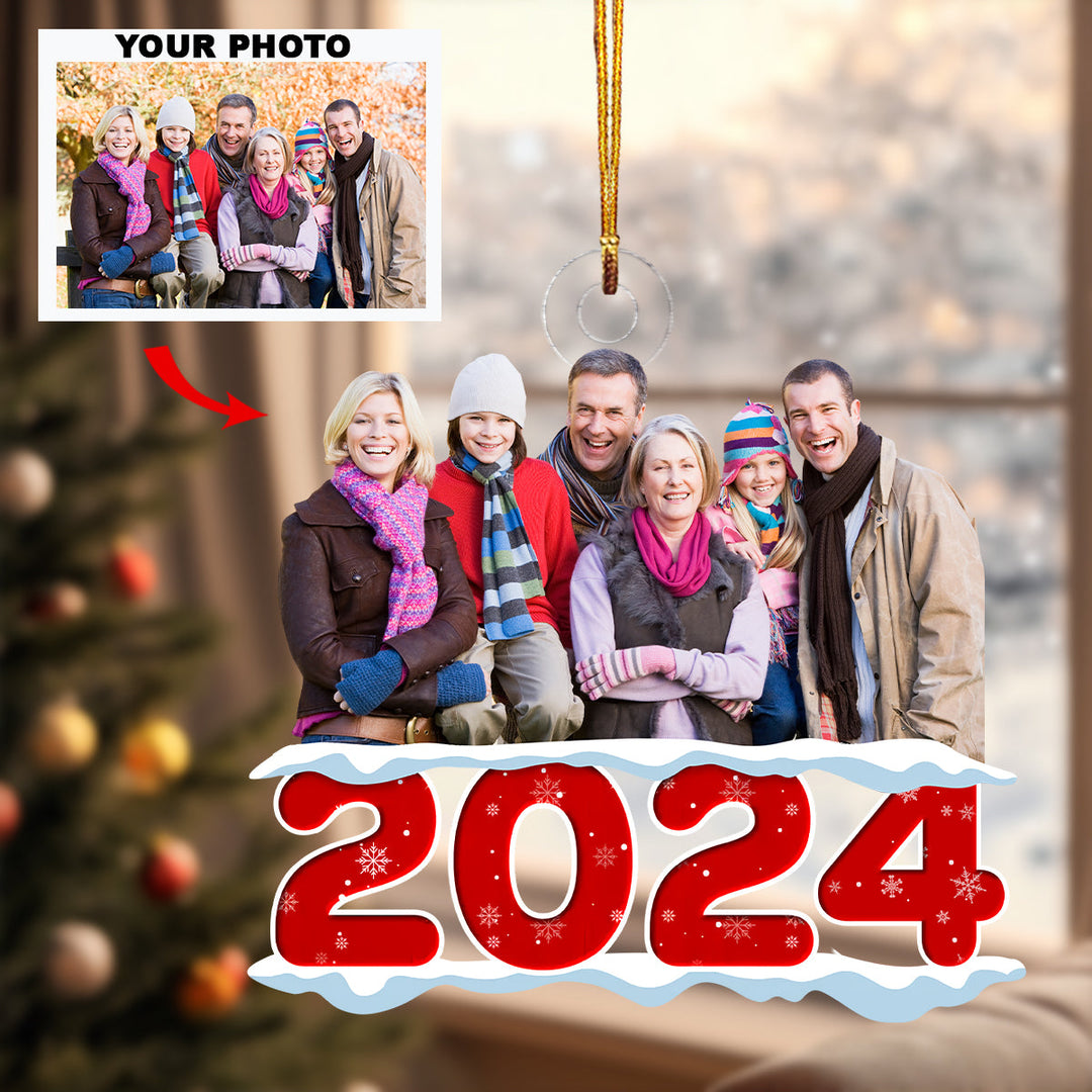 2024 Christmas Custom Photo - Personalized Photo Mica Ornament - Christmas Gift For Family Members UPL0PD041