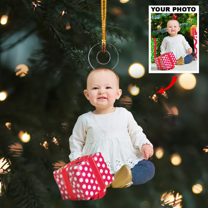 Gifted Joy - Personalized Photo Mica Ornament - Christmas Gift For Family, Family Members
